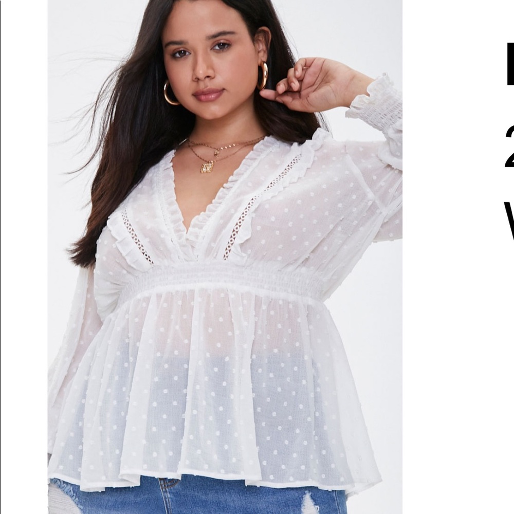 Forever 21 Sheer Top - Size 1XL